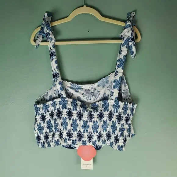 Aquabendita X Target Women's Coral Tile Print Button-Front Tank Top Sizes 1X - Picture 2 of 7